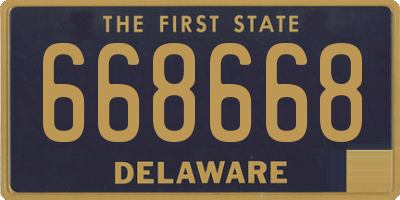 DE license plate 668668