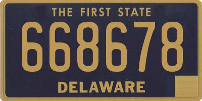 DE license plate 668678