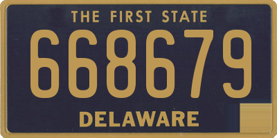 DE license plate 668679