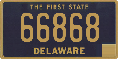 DE license plate 66868