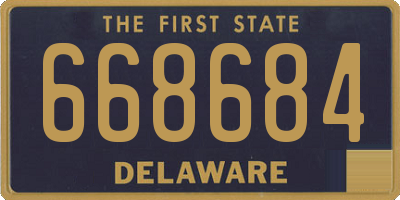 DE license plate 668684