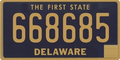 DE license plate 668685