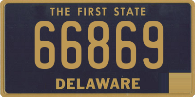 DE license plate 66869