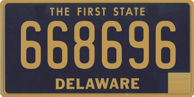 DE license plate 668696