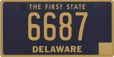 DE license plate 6687