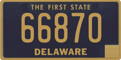DE license plate 66870
