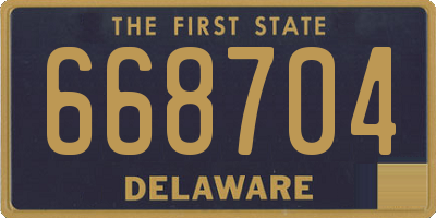 DE license plate 668704