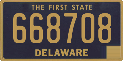 DE license plate 668708