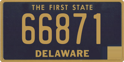 DE license plate 66871