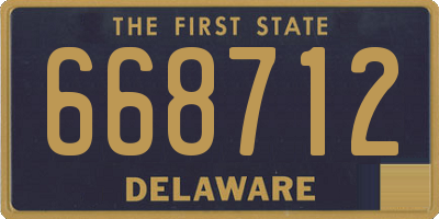 DE license plate 668712