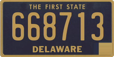 DE license plate 668713