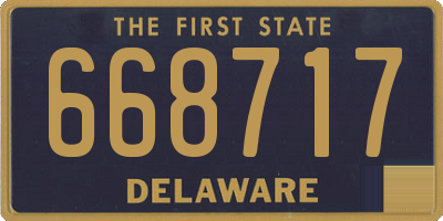 DE license plate 668717