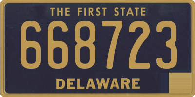 DE license plate 668723