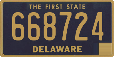 DE license plate 668724