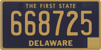 DE license plate 668725