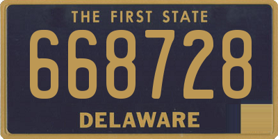 DE license plate 668728