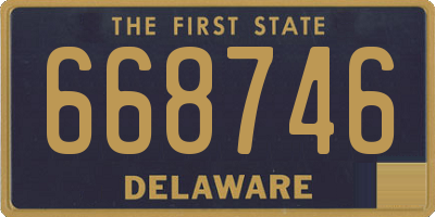 DE license plate 668746
