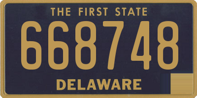 DE license plate 668748