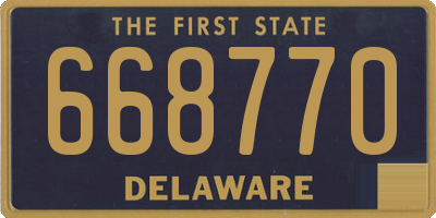 DE license plate 668770
