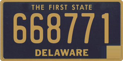 DE license plate 668771