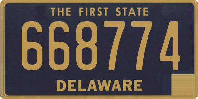 DE license plate 668774