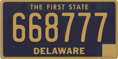 DE license plate 668777