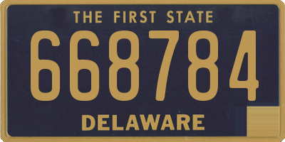 DE license plate 668784