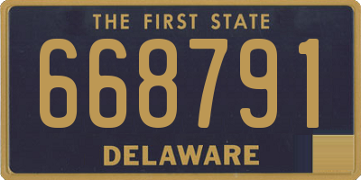 DE license plate 668791
