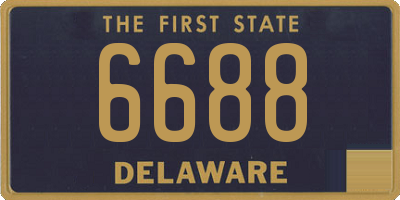 DE license plate 6688