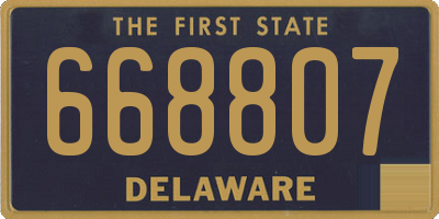 DE license plate 668807
