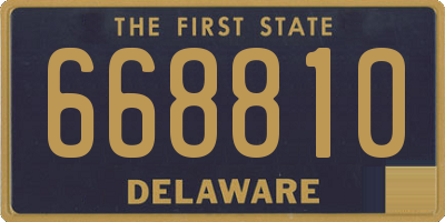 DE license plate 668810