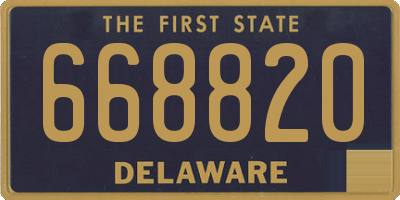 DE license plate 668820