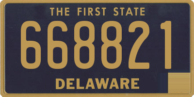 DE license plate 668821