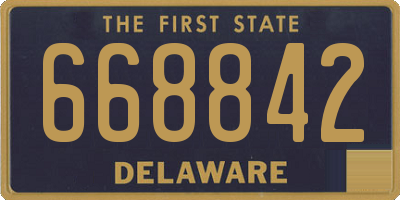 DE license plate 668842