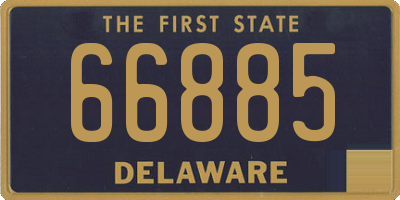 DE license plate 66885