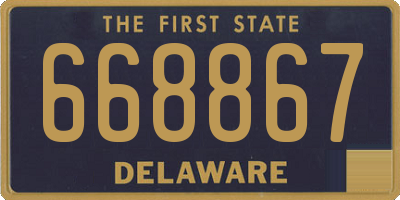 DE license plate 668867