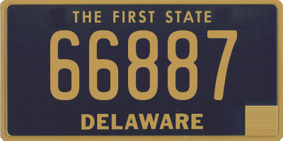 DE license plate 66887