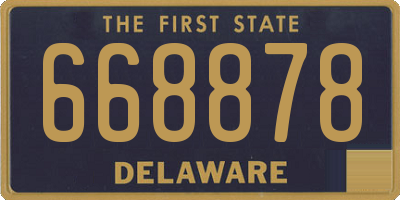 DE license plate 668878