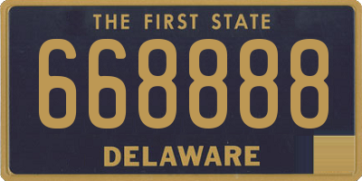 DE license plate 668888