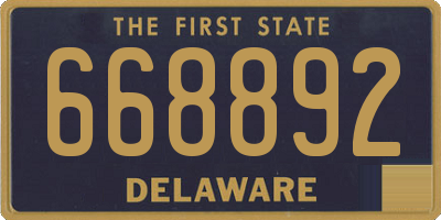 DE license plate 668892