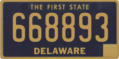 DE license plate 668893