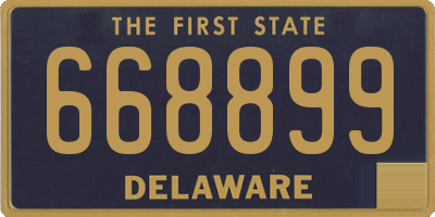 DE license plate 668899