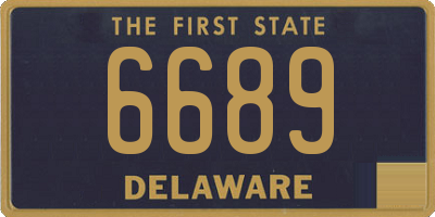 DE license plate 6689