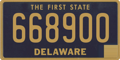 DE license plate 668900