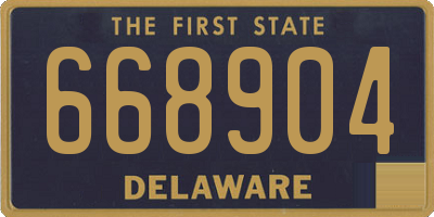 DE license plate 668904