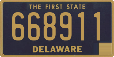 DE license plate 668911