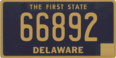 DE license plate 66892