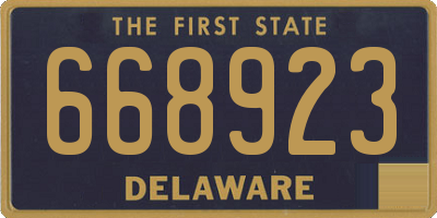 DE license plate 668923