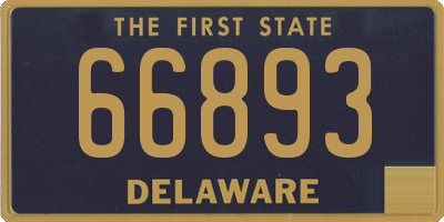 DE license plate 66893