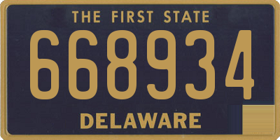 DE license plate 668934